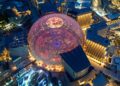 a photo of a glass patterned dome in Dubai